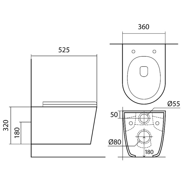 Комплект унитаза с инсталляцией Set AQUATEK ВЕГА-012 4в1