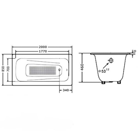 Чугунная ванна Goldman Maxima (200x85) MX20085