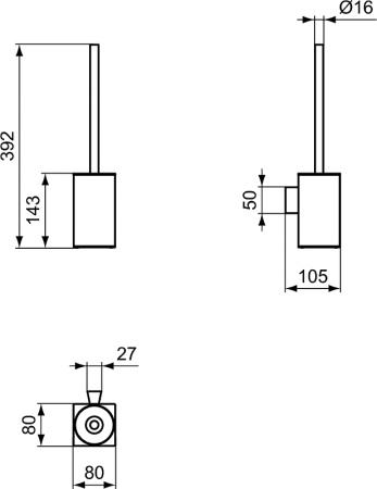 Ершик для унитаза Ideal Standard IOM Square E2195AA