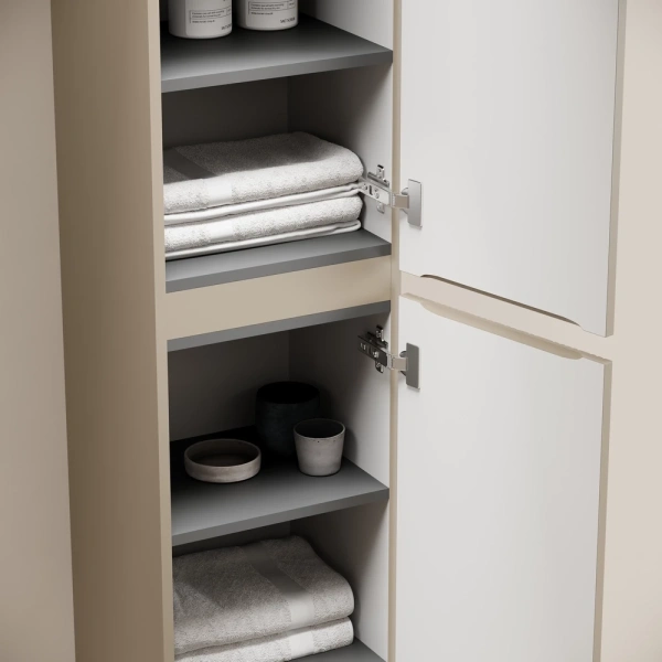 Шкаф-пенал подвесной Sancos Code PCD35GB серо-бежевый матовый