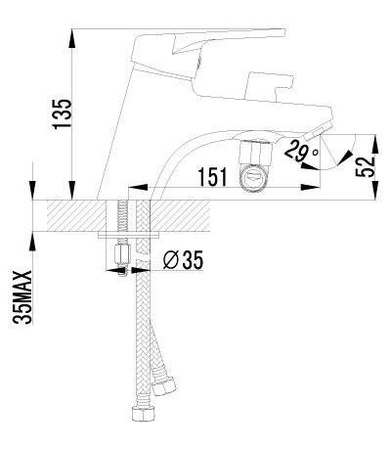 Смеситель на борт ванны Lemark Luna (LM4115C)