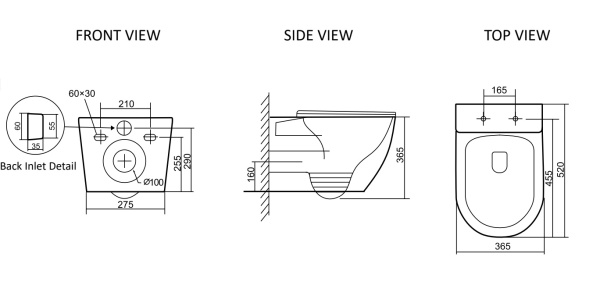 Унитаз подвесной безободковый SantiLine SL-5025Z с сиденьем микролифт