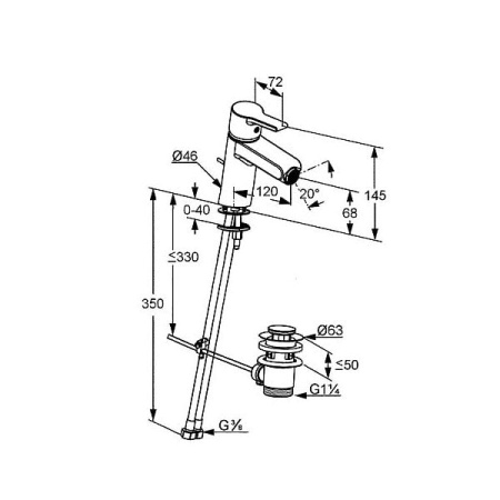 Смеситель для биде Kludi O-Cean 384300575