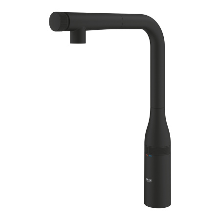 Смеситель для кухни с выдвижным изливом Grohe Essence SmartControl 31928 KF0 (31928KF0) фантомный черный