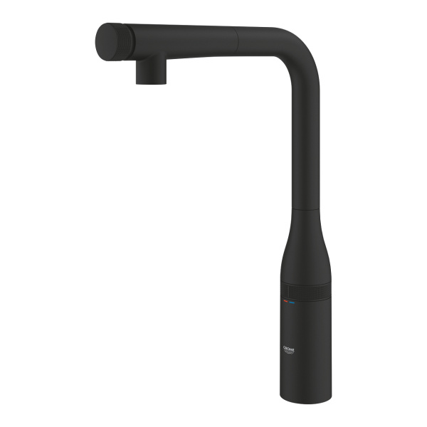 Смеситель для кухни с выдвижным изливом Grohe Essence SmartControl 31928 KF0 (31928KF0) фантомный черный