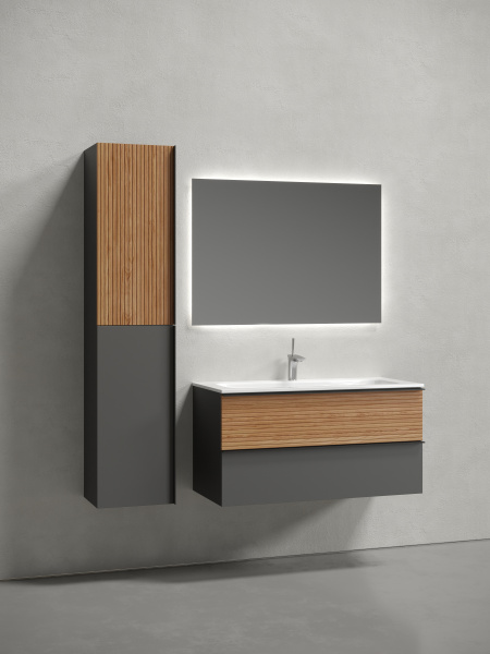 Тумба под раковину Sancos  Delta DL100GR дуб красный