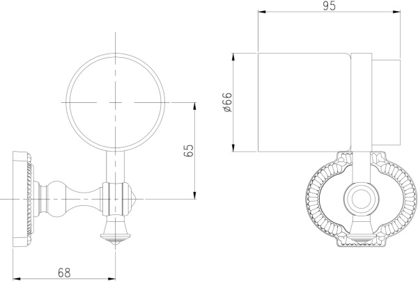Стакан для зубных щеток Bronze de Luxe ROYAL S25206