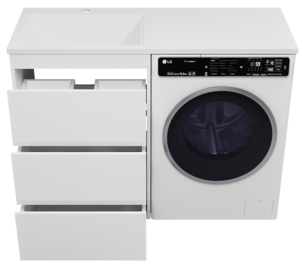 Тумба под стиральную машину Brevita Grafit 60 GRA-01060-023Я