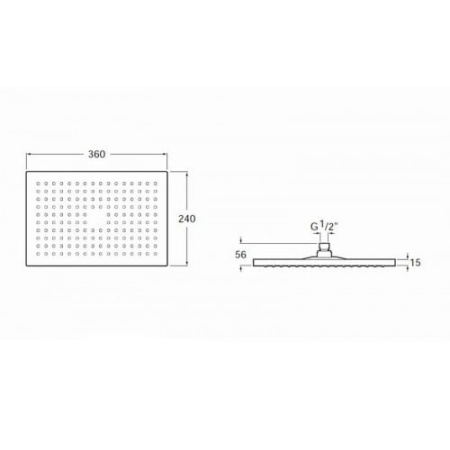 Верхний душ Roca Rainsense (36x24) 5B3050C00
