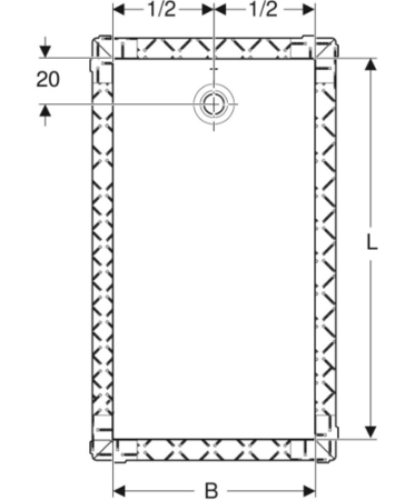 Прямоугольный душевой поддон Olona Geberit 550.913.00.1