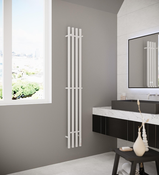 Электрический полотенцесушитель (160х21,8) Terminus QUATRO 4670078574688 белый матовый