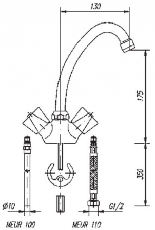 Смеситель для раковины MOFEM TREFF 140-0018-05