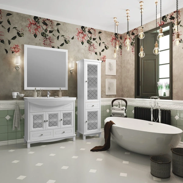 Зеркало Opadiris Омега 85 00-00007361  белый матовый