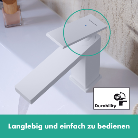 Кран для холодной воды без донного клапана Hansgrohe Tecturis E 73013700 белый матовый