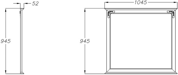 Зеркало Opadiris Кантара 105 00-00003717  слоновая кость