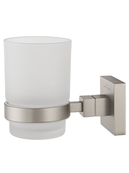 Стакан для зубных щеток с держателем WONZON & WOGHAND POLO, брашированный никель WW-8921-BN