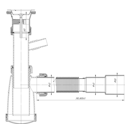 Сифон для раковины Santek универсальный 1WH501787