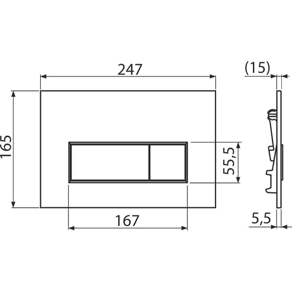 Клавиша смыва Kerama Marazzi FPS.A.BLK.M черный матовый