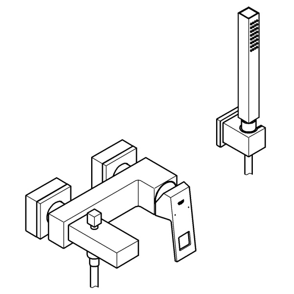 Смеситель для ванны однорычажный Grohe Eurocube 23141 000 (23141000) хром