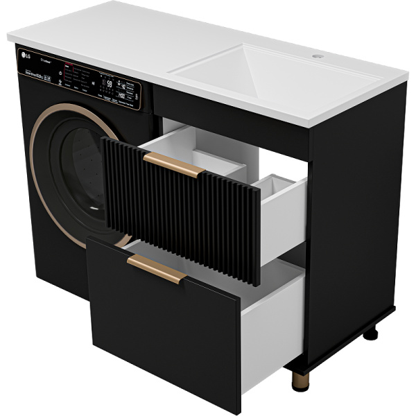 Тумба с раковиной под стиральную машину 60 Brevita Enfida УТ000016093