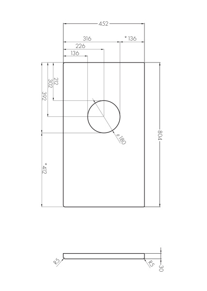 Столешница под раковину Aquaton Брук 80 (60+20) 1A204205BC010