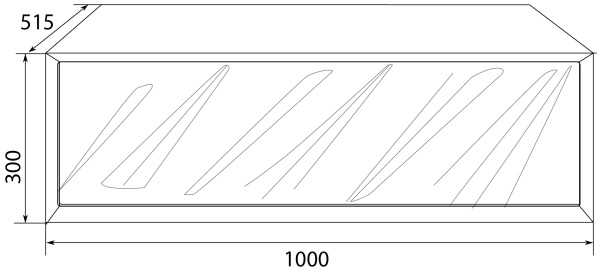 Тумба под раковину Marka One Glace 100П У73576