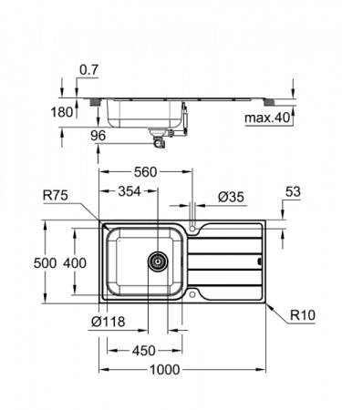 Мойка для кухни Grohe K500 31563SD1