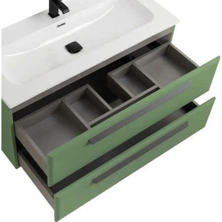 Тумба под раковину Cezares ECO-CER-N-1000-2C-SO-PS-P Фисташковый Софт без ручек