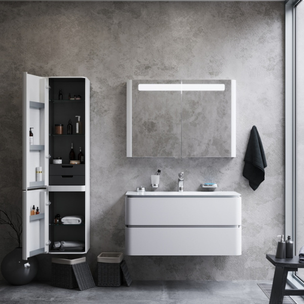 Зеркальный шкаф (100х70) Am.Pm Sensation M30MCX1001WG