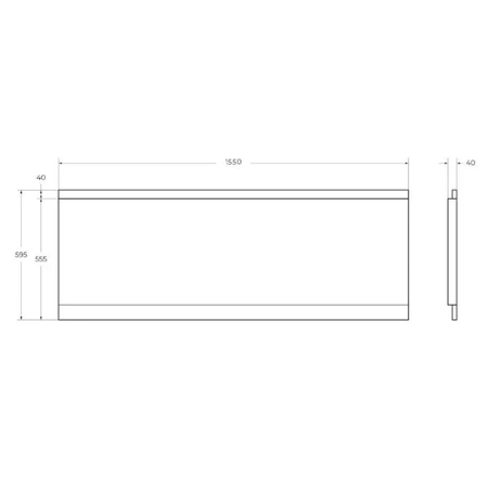 Передняя панель для акриловой ванны CEZARES ECO-155-F-SCR-W37