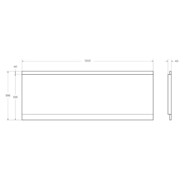 Передняя панель для акриловой ванны 155 см CEZARES ECO-155-SCR-W37