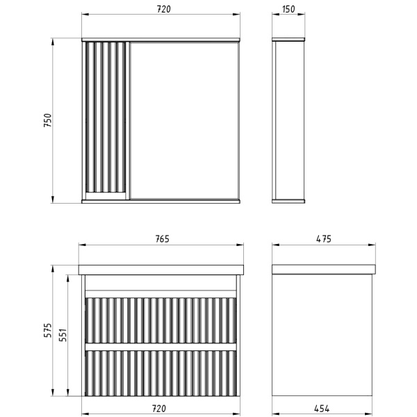 Тумба под раковину ASB-mebel Мирано 75 12271