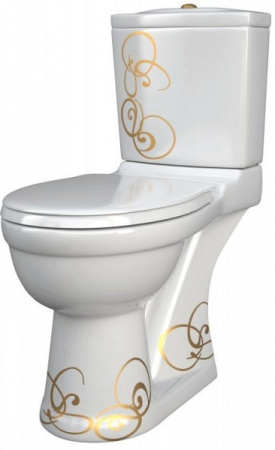 Унитаз-компакт Della Antler Super Plus Джаз (золото) DE6110900146