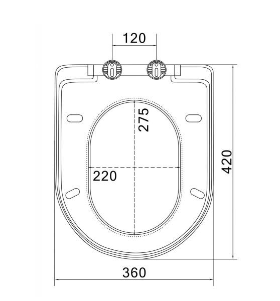 Сиденье для унитаза с микролифтом из дюропласта Art&Max Bolzano AM001SC