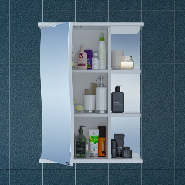 Зеркальный шкаф (55х72)  СаНта Волна 55  101011