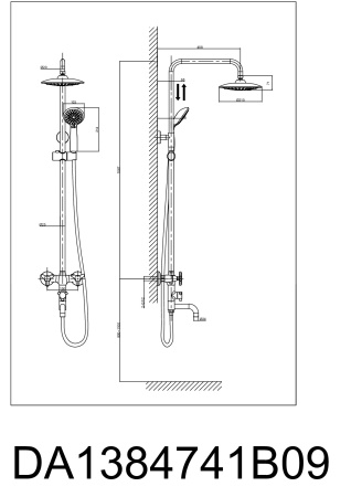 Душевая система D&K Hessen Goethe (DA1384741E09)