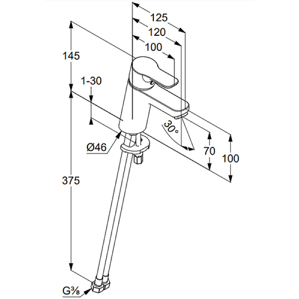 Смеситель для раковины Kludi Pure&Easy 370289165