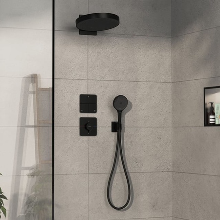 Термостат для душа Hansgrohe ShowerSelect Comfort Q 15589670 черный матовый