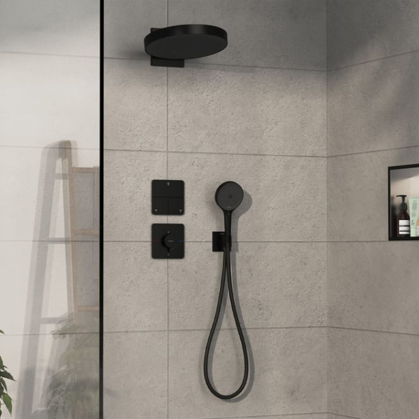 Термостат для душа Hansgrohe ShowerSelect Comfort Q 15589670 черный матовый