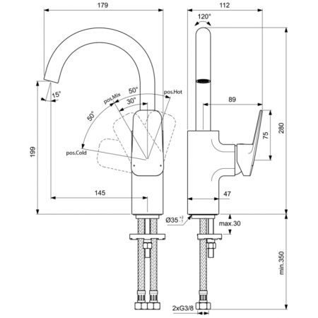 Смеситель для раковины Ideal Standard CERAPLAN BD234AA
