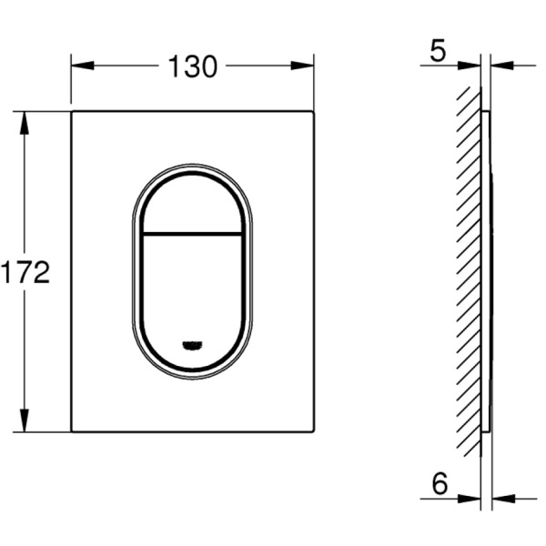 Панель смыва для скрытого бачка Grohe Arena Cosmopolitan S 37624 BE0 (37624BE0)