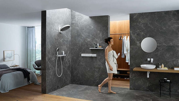 Термостат для душа на 4 потребителя Hansgrohe RainSelect 15382700 белый матовый