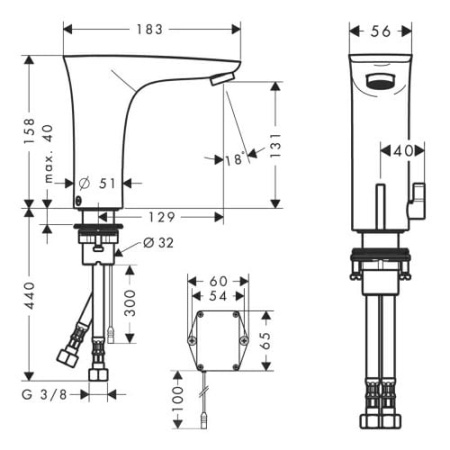 Смеситель для раковины сенсорный Hansgrohe PuraVida 15170000