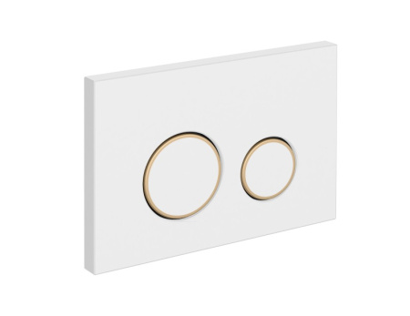 Кнопка Cersanit TWINS пластик белый матовый с рамкой 63535