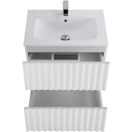 База под раковину Art&Max Еlegant AM-ELEGANT-600-2C-SO-BL-LED-P Белый глянец