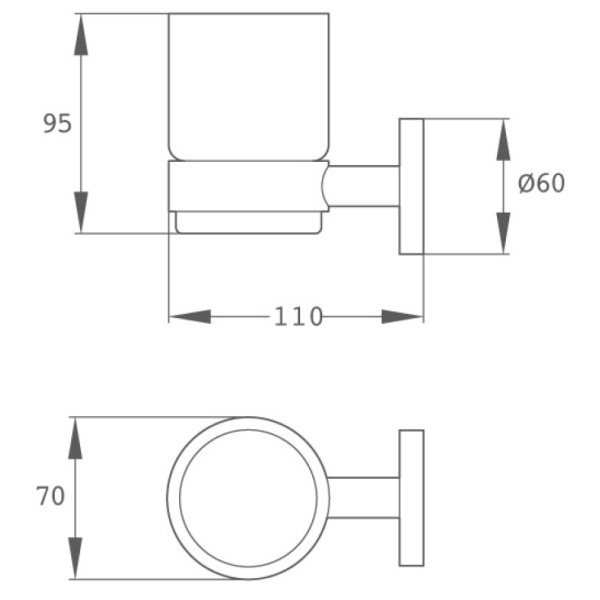 Стакан для зубных щеток Teka Alaior 17066020G3