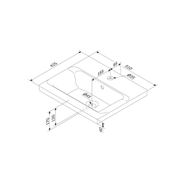 Раковина 50 см Am.Pm Gem M90WCC0502WG