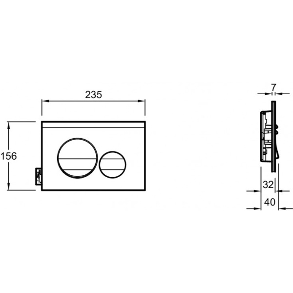 Клавиша смыва Jacob Delafon E20859-CP-MWH хром/белый