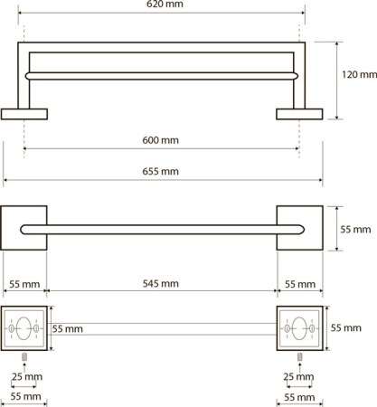 Двойной держатель полотенца Bemeta BETA 132204052