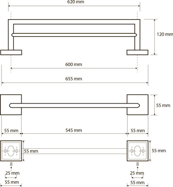 Двойной держатель полотенца Bemeta BETA 132204052 Двойной держатель полотенца Bemeta BETA 132204052